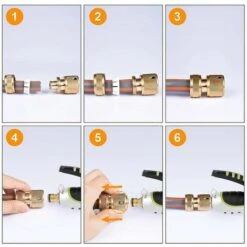 BAICCCF Autres Accessoires De Robinetterie 4 Connecteurs Rapides De Tuyau D'arrosage En Laiton, Connecteurs Rapides De Tuyau D'arrosage à Connecteur Rapide -Recuperation de pluie Magasin 64771449 5
