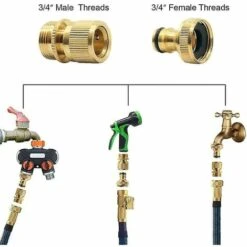 BAICCCF Robinet De Cuve De Récupération D'eau Tuyau D'arrosage Raccord Rapide Tuyau D'arrosage Extensible Connecteur Adaptateur Mâle à Femelle Pour Robinet Et Jet, 2 Ensembles -Recuperation de pluie Magasin 64771461 3