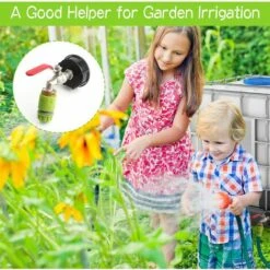 MINKUROW Adaptateur De Réservoir En Laiton Nickelé Pour IBC Connecteur à Filetage 1/2", Robinet Cuve 1000L Robinet Recuperateur Eau De Pluie, Robinet Sortie Raccord Vanne Robinet Raccords De Tuyau D'arrosage -Recuperation de pluie Magasin 64806004 5