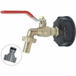 LLOVE Adaptateur IBC 1000 L Adaptateur De Réservoir IBC Adaptateur De Réservoir S60X6 Pour Robinet De Jardin En Laiton 1,27 Cm Raccord De Tuyau D'huile Carburant -Recuperation de pluie Magasin 64870405 5