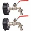 LLOVE Robinet Cuve 1000L Robinet Recuperateur Eau De Pluie, Adaptateur De Réservoir D'eau IBC 1/2" Double Robinet Recuperateur Eau De Pluie,Robinet En Laiton Fabriqué En PP Filetage Gros 60 Mm (2pcs) 2 LLOVE Robinet Cuve 1000L Robinet Recuperateur Eau De Pluie, Adaptateur De Réservoir D'eau IBC 1/2" Double Robinet Recuperateur Eau De Pluie,Robinet En Laiton Fabriqué En PP Filetage Gros 60 Mm (2pcs) -Recuperation de pluie Magasin 64870426 1