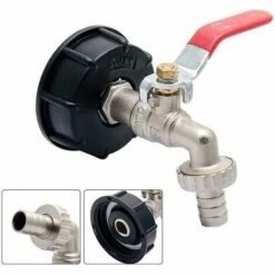 DONTODENT Adaptateur Ibc 1000 L Adaptateur Récepteur S60x6 Adaptateur De Réservoir Pour Robinet De Jardin En Laiton 1,27 Cm Raccord De Tuyau De Mazout