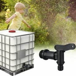 MèREÉTERNEL Robinet Cuve Plastique,Adaptateur De Boîte De Rangement D'eau IBC,Adaptateur Robinet Tuyau Arrosage,pour Recuperateur Eau De Pluie, Avec Joint, Contre-écrou Et Raccord De Robinet, 3/4" (1PCS) Ternel -Recuperation de pluie Magasin 65335194 3