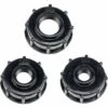 CESIèCLEFOU Adaptateur De Réservoir De Vidange Plastique Eau Réservoir Couvercle Adaptateur En S60x6 IBC Adaptateurs Raccords Filetages Épais Robinets （1/2 3/4 1 Pouce Noir 3 Pièces）Lefou -Recuperation de pluie Magasin 65642142 1