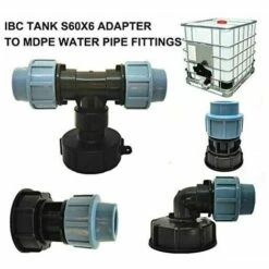 KAEJYIUT Adaptateur De Réservoir, Réservoir D'eau IBC S60X6 Avec Connecteur En Polyéthylène MDPE De 25 Mm, Compatible Avec Les Conteneurs IBC Standard Britanniques Et Européens -Recuperation de pluie Magasin 65853261 3