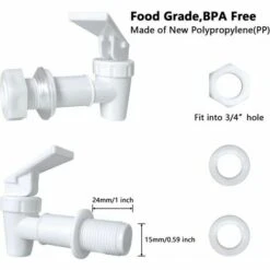 KAEJYIUT Plastique Robinet,Robinet De Tonneau, Distributeur De Boissons,pour Homebrew Barrel Fermenter Vin Bière Distributeur De Jus De Boisson Spigot(6 Pieces) -Recuperation de pluie Magasin 65853322 2