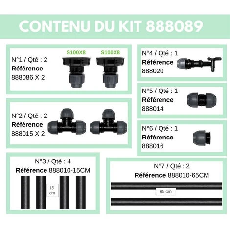 MULTICUVES Kit Raccordement 2 Cuves Eau 1000 L - S100X8 / S100X8 5 MULTICUVES Kit Raccordement 2 Cuves Eau 1000 L - S100X8 / S100X8 – Image 3