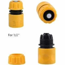 Deckon Jeu De Raccords Pour Tuyaux De Jardin En Plastique Y Compris Connecteur à Dégagement Rapide Raccord De Robinet à Raccord Fileté 1/2 '' 3/4 'et Connecteur De Robinet Rond Pour Jardin Et Maison -Recuperation de pluie Magasin 66077113 3