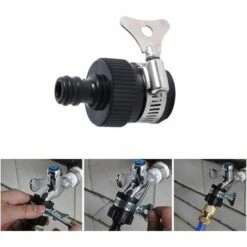 Deckon Jeu De Raccords Pour Tuyaux De Jardin En Plastique Y Compris Connecteur à Dégagement Rapide Raccord De Robinet à Raccord Fileté 1/2 '' 3/4 'et Connecteur De Robinet Rond Pour Jardin Et Maison -Recuperation de pluie Magasin 66077113 5