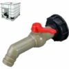 LADACèE IBC Robinet Cuve Robinet D'Écoulement IBC Adaptateur De Réservoir IBC Bouchon Cuve S60x6 Vanne Robinet Pour Récupérateurs Eau De Pluie Raccord Sortie Raccord (Dn40/50) (27 Mm) -Recuperation de pluie Magasin 66174588 1