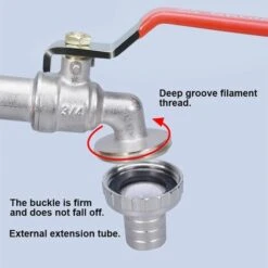 LADACèE Adaptateur De Réservoir IBC Connecteur à Filetage 1/2", Robinet Cuve 1000L Robinet Recuperateur Eau De Pluie, Robinet Sortie Raccord Vanne Robinet Raccords De Tuyau D'arrosag -Recuperation de pluie Magasin 66174727 3