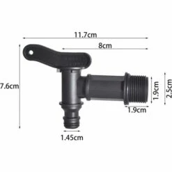 Robinet Cuve Plastique,Adaptateur De Boîte De Rangement D'eau IBC,Adaptateur Robinet Tuyau Arrosage,pour Recuperateur Eau De Pluie, Avec Joint, Contre-écrou Et Raccord De Robinet, 3/4" (2PCS) Ephé -Recuperation de pluie Magasin 66342234 2