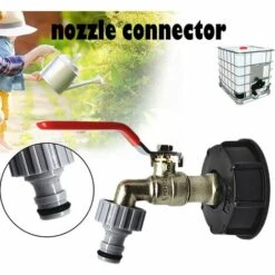 1000L S60X6 IBC Tap Connector With 1/2" Hose Connector, Drain Tank Adapter, For Garden Tap, For Tank Adapter (1 Piece),Adélala -Recuperation de pluie Magasin 66382230 3