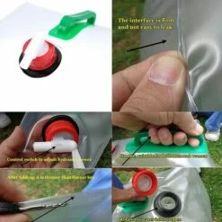 GRID COOL TSLBW 20L Réservoir D'eau Pliable Sac Conteneur Avec Robinet, Transporteur D'eau De Camping Pliable Portatif Transparent Pour Le Bureau, Le Camping, Les Jus De Fruits, Les Cocktails -Recuperation de pluie Magasin 66758203 5