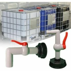 Jardin Piscine IBC 1000L Raccord Robinet En Plastique, Adaptateur De Réservoir De Vidange De Filetage Gros 60 Mm Pour Robinet De Jardin D'adaptateur De Cuve, 20/25/32mm Exportation（25mm） LangRay -Recuperation de pluie Magasin 66993268 2