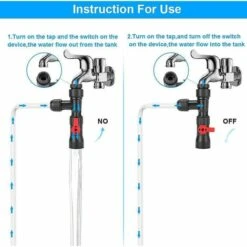 BAICCCF Robinet De Cuve De Récupération D'eau 1 Pièces Auto Aquarium Changeur D'eau Kit Adaptateur De Robinet Pompe De Changement D'eau Outils De Nettoyage Nettoyeur De Réservoir De Poisson -Recuperation de pluie Magasin 66995056 5