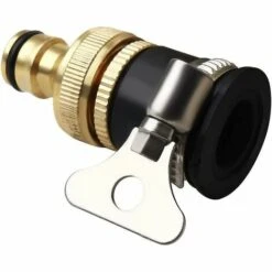BAICCCF Robinet De Cuve De Récupération D'eau Connecteur De Robinet Rond 2 Pièces, Connecteurs De Tuyau En Laiton De 1/2 '' à 3/4 '' De Diamètre Adaptateur Universel De Robinet De Tuyau D'arrosage -Recuperation de pluie Magasin 66995064 2