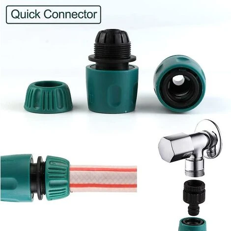 BAICCCF Robinet De Cuve De Récupération D'eau Connecteurs Rapides En Plastique Pour Tuyau D'arrosage, Lot De 10 (6 Connecteurs Rapides De Tuyau, 1 Connecteur Double, 2 Adaptateurs De Robinet Filetés, 1 Séparateur En Y), 6 Rondelles De Tuyau 5 BAICCCF Robinet De Cuve De Récupération D'eau Connecteurs Rapides En Plastique Pour Tuyau D'arrosage, Lot De 10 (6 Connecteurs Rapides De Tuyau, 1 Connecteur Double, 2 Adaptateurs De Robinet Filetés, 1 Séparateur En Y), 6 Rondelles De Tuyau – Image 3