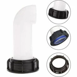 BAICCCF Robinet De Cuve De Récupération D'eau Adaptateur De Réservoir D'eau 2 Pièces, Vanne De Réservoir D'eau, Adaptateur De Réservoir De Vidange Ibc Pour Réservoirs D'eau Ibc, Vannes De Tonnage, Irrigation Agricole, Pipelines, Plastique, 6 -Recuperation de pluie Magasin 66995390 2