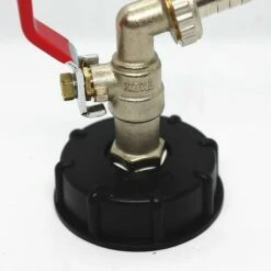 BAICCCF Robinet De Cuve De Récupération D'eau Pièces Adaptateur 1000, Adaptateur De Réservoir Ibc S60x6 Adaptateur De Réservoir Pour Robinet De Jardin En Laiton 1.27cm Tuyau De Mazout -Recuperation de pluie Magasin 66995440 3