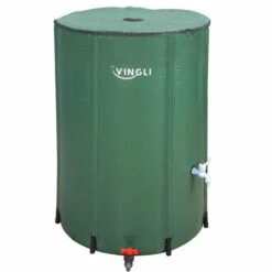 GROSMONDE 380L Récupérateur D'eau De Pluie Pliable Vert