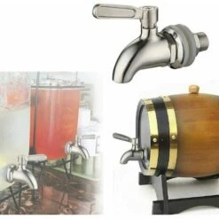 YIENJAOY Robinet De Cuve De Récupération D'eau, AGILITY Distributeur De Boissons En Acier Inoxydable Robinet De Robinet De Remplacement Pour Homebrew Barrel Fermenter Vin Bière Distributeur De Jus De Boisson Spigot -Recuperation de pluie Magasin 67431681 3
