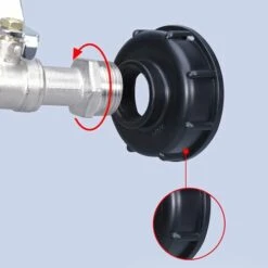 KARTOKNER Robinet Cuve Avec Adaptateur Robinet Arrosage, S60X6 IBC Raccord Robinet, Robinet De Jardin Pour Recuperateur Eau De Pluie (Mélangeur En Alliage 1/2" + Bec En Alliage) -Recuperation de pluie Magasin 67453473 5