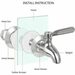 QERSTA Remplacement De Robinet De Distributeur De Boissons,Robinet De Tonneau Du Vin Et De La Bière Ou De Boisson En Acier Inoxydable, Inusable,16mm Robinet De Rechange Pour Distributeur,une Pièce, Argent,Fonepro 9 QERSTA Remplacement De Robinet De Distributeur De Boissons,Robinet De Tonneau Du Vin Et De La Bière Ou De Boisson En Acier Inoxydable, Inusable,16mm Robinet De Rechange Pour Distributeur,une Pièce, Argent,Fonepro -Recuperation de pluie Magasin 67546772 3