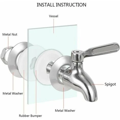 QERSTA Remplacement De Robinet De Distributeur De Boissons,Robinet De Tonneau Du Vin Et De La Bière Ou De Boisson En Acier Inoxydable, Inusable,16mm Robinet De Rechange Pour Distributeur,une Pièce, Argent,Fonepro 5 QERSTA Remplacement De Robinet De Distributeur De Boissons,Robinet De Tonneau Du Vin Et De La Bière Ou De Boisson En Acier Inoxydable, Inusable,16mm Robinet De Rechange Pour Distributeur,une Pièce, Argent,Fonepro – Image 3