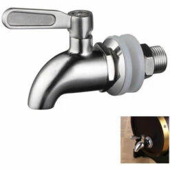 QERSTA Remplacement De Robinet De Distributeur De Boissons,Robinet De Tonneau Du Vin Et De La Bière Ou De Boisson En Acier Inoxydable, Inusable,16mm Robinet De Rechange Pour Distributeur,une Pièce, Argent,Fonepro 10 QERSTA Remplacement De Robinet De Distributeur De Boissons,Robinet De Tonneau Du Vin Et De La Bière Ou De Boisson En Acier Inoxydable, Inusable,16mm Robinet De Rechange Pour Distributeur,une Pièce, Argent,Fonepro -Recuperation de pluie Magasin 67546772 4