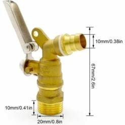 FLYME Robinet En Laiton, 1/2po Vanne De Buse Manuelle, Cadre Avec Serrure, Verrouillables, Jardin Extérieur Robinet De La Valve, Peut Etre Installé Dans Les Maisons, Garages, Jardins -Recuperation de pluie Magasin 67636742 2
