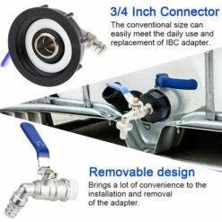 FLYME Adaptateur De Réservoir De Vidange IBC S60x6 Vanne Robinet 3/4'' Adaptateur De Robinet De Réservoir IBC Adaptateur De Cuve Adaptateur De Réservoir D'eau Robinet à Boisseau Sphérique 9 FLYME Adaptateur De Réservoir De Vidange IBC S60x6 Vanne Robinet 3/4'' Adaptateur De Robinet De Réservoir IBC Adaptateur De Cuve Adaptateur De Réservoir D'eau Robinet à Boisseau Sphérique -Recuperation de pluie Magasin 67636751 3
