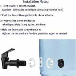 FLYME Robinet D'eau En Plastique Sans BPA, Robinet D'eau De Rechange Pour Comptoir, Seau à Eau Domestique, Système De Filtration De Refroidisseur D'eau, Carafe D'eau (2 Blancs) -Recuperation de pluie Magasin 67637597 2