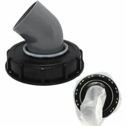 ENLENK Couvercle En Plastique De Tonne De Tonne 163mm 45 Degrés Eau De Pluie Couvercle De Couvercle De Couvercle De Couvercle De Couvercle De Couvercle De Chapeau De Couvercle Noir Noir, Tuyau De Jardin -Recuperation de pluie Magasin 67678832 4