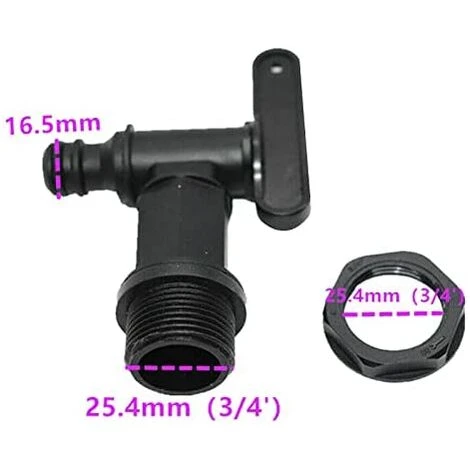 ENLENK Robinet De Réservoir D'eau En Plastique, Adaptateur De Réservoir De Stockage IBC, Adaptateur De Robinet De Tuyau D'arrosage Pour Collecteur De Pluie, Réservoir De Carburant 5 ENLENK Robinet De Réservoir D'eau En Plastique, Adaptateur De Réservoir De Stockage IBC, Adaptateur De Robinet De Tuyau D'arrosage Pour Collecteur De Pluie, Réservoir De Carburant – Image 3