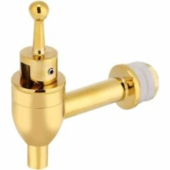AOUGO Robinet De Robinet En Cuivre, Robinet De Robinet En Cuivre Pour Robinet De Remplacement De Distributeur De Boissons De Boisson De Tonneau De Bière De Vin (Chrome12mm)(or12mm) -Recuperation de pluie Magasin 67704534 2