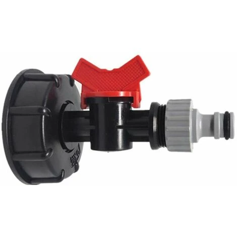FLYME Adaptateur Pour IBC, Raccord De Sortie Pour Réservoir D'eau De Jardin Avec Robinet Et Téton S60X6 3 FLYME Adaptateur Pour IBC, Raccord De Sortie Pour Réservoir D'eau De Jardin Avec Robinet Et Téton S60X6