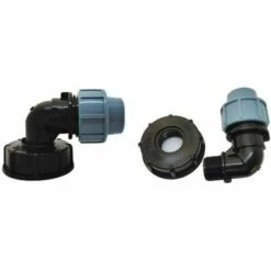 Cisea Adaptateur De Réservoir IBC, Adaptateur De Réservoir D'eau S60X6 IBC Avec Connecteur Coudé En Polyéthylène De Densité Moyenne De 25 Mm Compatible Avec Les Conteneurs IBC Standard Britanniques Et Européens -Recuperation de pluie Magasin 68077464 2