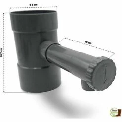 TERRE JARDIN Récupérateur Eau De Pluie Ø 80 Mm -Recuperation de pluie Magasin 8261 3