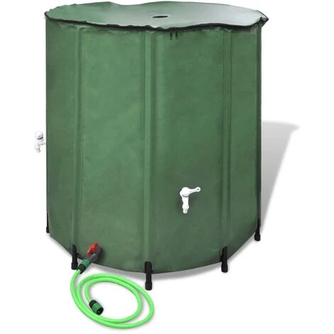 VidaXL Réservoir D'Eau De Pluie Pliable 250 L - Vert 3 VidaXL Réservoir D'Eau De Pluie Pliable 250 L - Vert